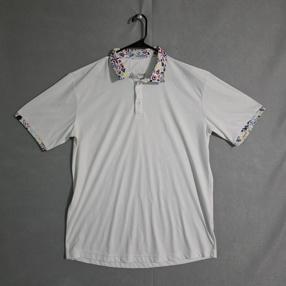 Swannies Mens McCoy Floral Performance AOP Golf Polo P10106 Size Large